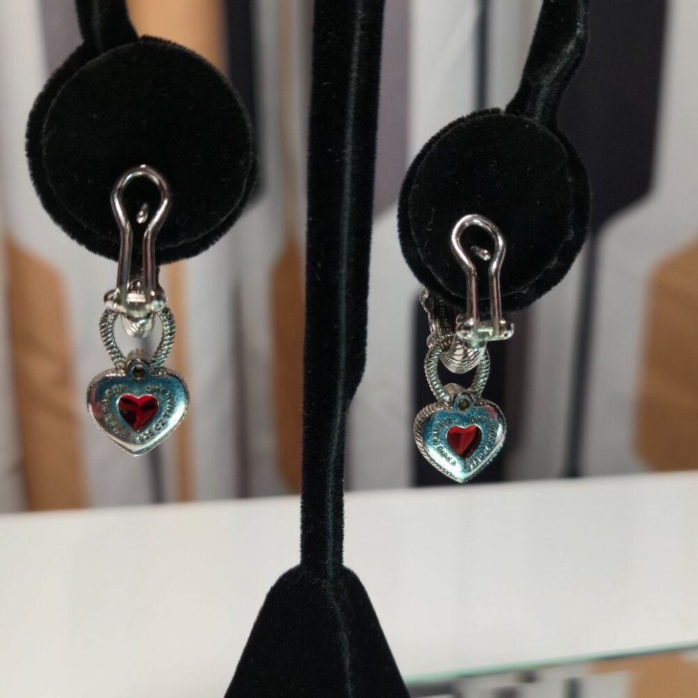 Judith Ripka Earrings 3 Sets Gemstone Charms Garnet Pearl Smoky Quartz NIB - Picture 3 of 9